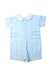 A Blue Short Sleeve Rompers from Smockingbird in size 2T for boy. (Front View)