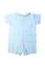 A Blue Short Sleeve Rompers from Smockingbird in size 2T for boy. (Back View)
