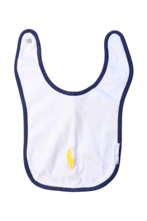 A White Bibs from Ralph Lauren in size O/S for boy. (Front View)