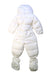 A White Snowsuits from Moncler in size 6-12M for neutral. (Back View)