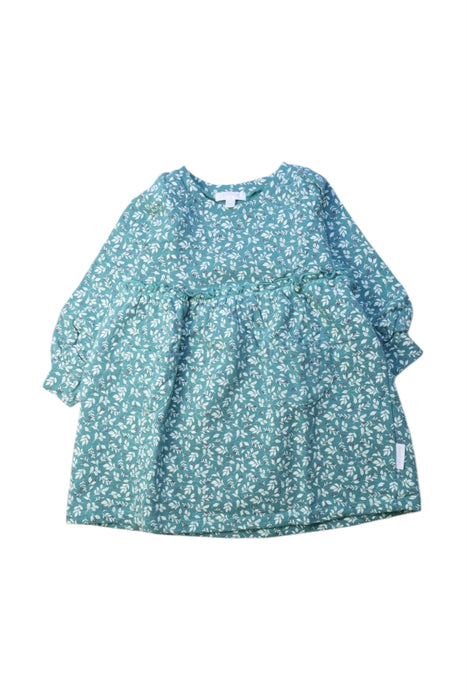 A Green Long Sleeve Dresses from Purebaby in size 18-24M for girl. (Front View)