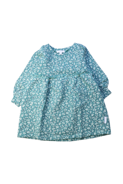 A Green Long Sleeve Dresses from Purebaby in size 18-24M for girl. (Front View)
