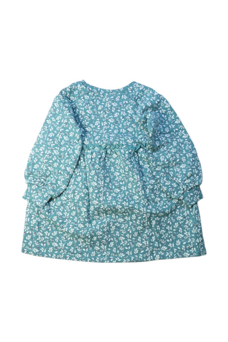 A Green Long Sleeve Dresses from Purebaby in size 18-24M for girl. (Back View)