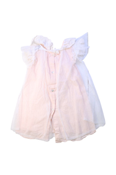 A Pink Sleeveless Dresses from Bébé by Minihaha in size 2T for girl. (Back View)