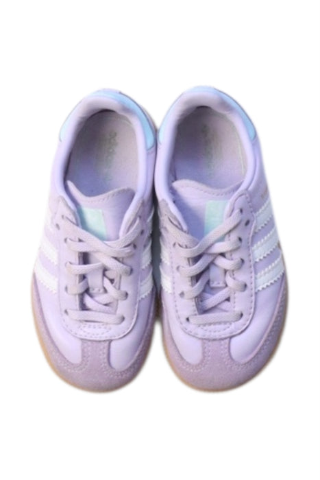 A Purple Sneakers from Adidas in size 18-24M for girl. (Back View)