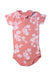 A Pink Short Sleeve Bodysuits from Petit Bateau in size 12-18M for girl. (Front View)