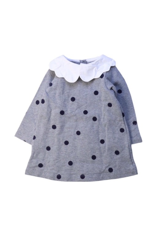 A Grey Long Sleeve Dresses from Jacadi in size 6-12M for girl. (Front View)