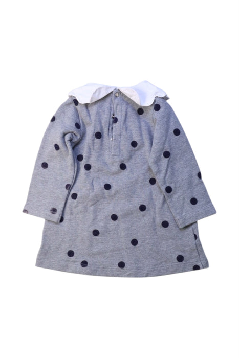 A Grey Long Sleeve Dresses from Jacadi in size 6-12M for girl. (Back View)