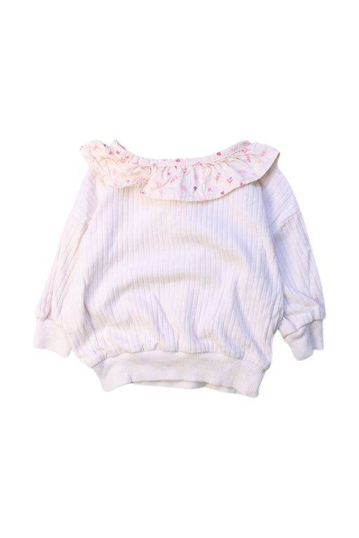 A Pink Long Sleeve Tops from Mori in size 3-6M for girl. (Front View)