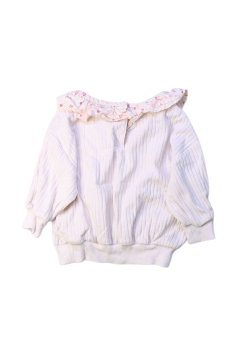 A Pink Long Sleeve Tops from Mori in size 3-6M for girl. (Back View)