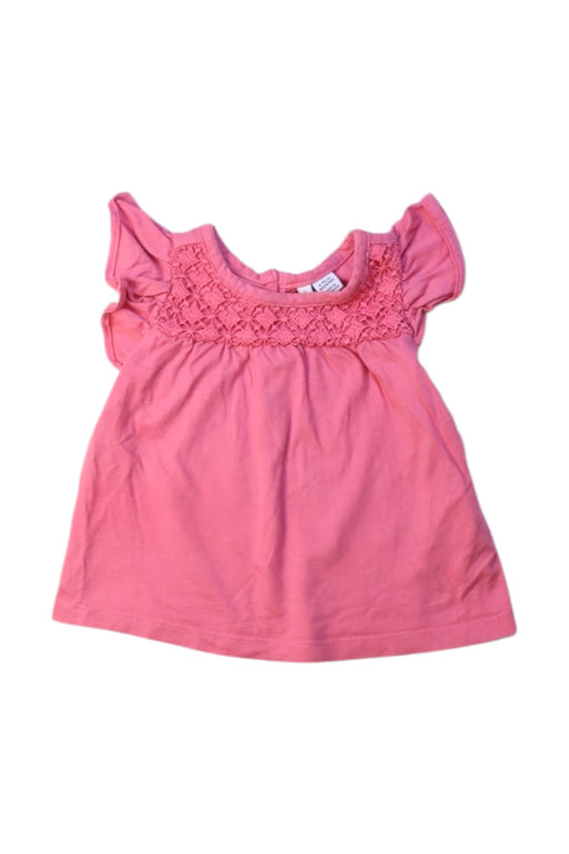A Pink Short Sleeve Tops from Janie & Jack in size 6-12M for girl. (Front View)