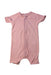 A Pink Short Sleeve Rompers from Mori in size 0-3M for girl. (Front View)
