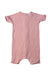 A Pink Short Sleeve Rompers from Mori in size 0-3M for girl. (Back View)