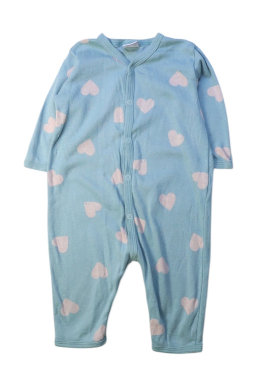 A Blue Onesies from Petit Bateau in size 3-6M for girl. (Front View)
