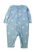 A Blue Onesies from Petit Bateau in size 3-6M for girl. (Front View)