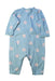 A Blue Onesies from Petit Bateau in size 3-6M for girl. (Back View)