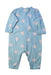 A Blue Onesies from Petit Bateau in size 3-6M for girl. (Back View)