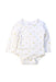 A White Long Sleeve Bodysuits from Pehr in size 3-6M for neutral. (Front View)