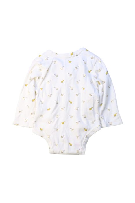 A White Long Sleeve Bodysuits from Pehr in size 3-6M for neutral. (Back View)
