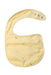 A Yellow Bibs from Pehr in size 0-3M for girl. (Front View)