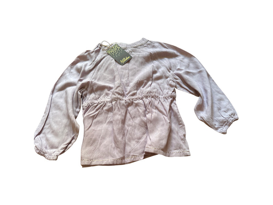 A Purple Long Sleeve Tops from Velveteen in size 4T for neutral. (Back View)
