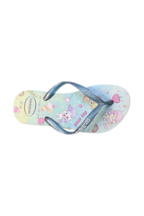 A Multicolour Flip Flops from Havaianas in size 5T for girl. (Front View)