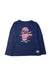 A Navy Long Sleeve T Shirts from Roots in size 5T for girl. (Front View)