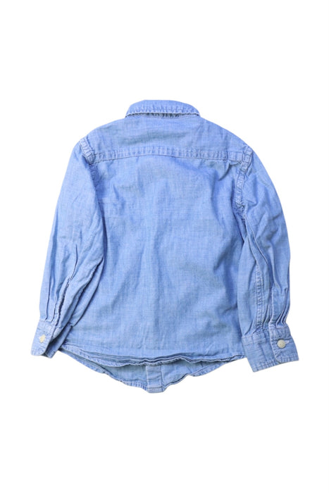 A Blue Long Sleeve Shirts from Polo Ralph Lauren in size 3T for boy. (Back View)