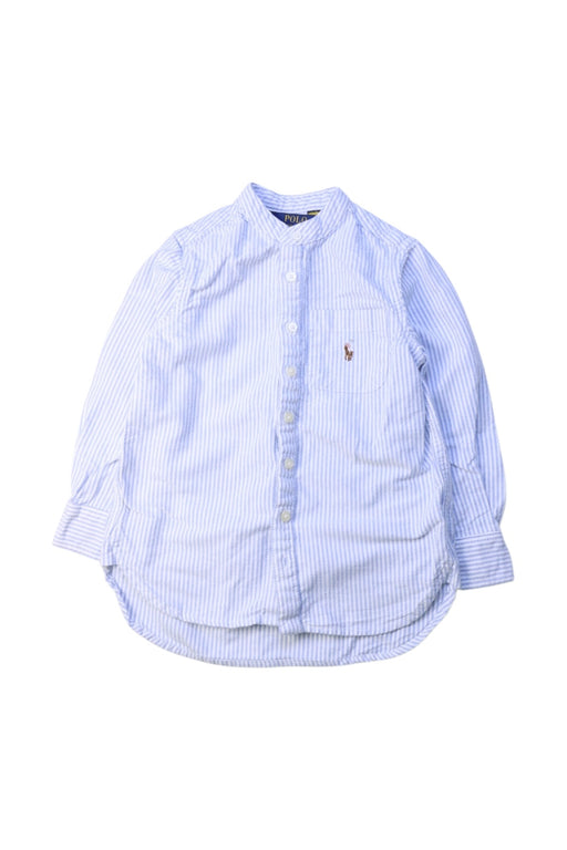 A Blue Long Sleeve Shirts from Polo Ralph Lauren in size 3T for boy. (Front View)
