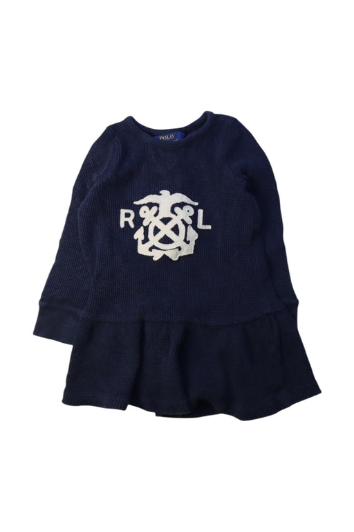 A Navy Sweater Dresses from Polo Ralph Lauren in size 3T for girl. (Front View)