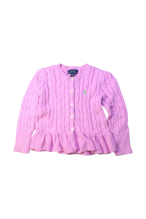 A Pink Cardigans from Polo Ralph Lauren in size 3T for girl. (Front View)