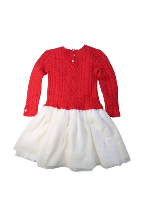 A Red Sweater Dresses from Polo Ralph Lauren in size 6T for girl. (Back View)