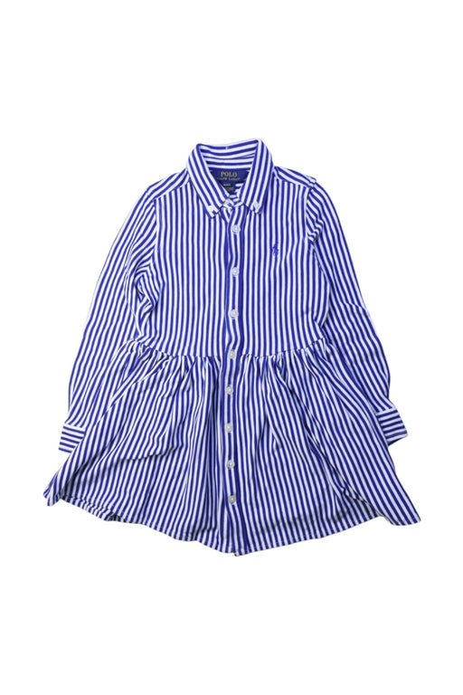A Blue Long Sleeve Dresses from Polo Ralph Lauren in size 4T for girl. (Front View)