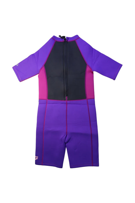 A Purple Wetsuits from Arena in size 10Y for girl. (Back View)
