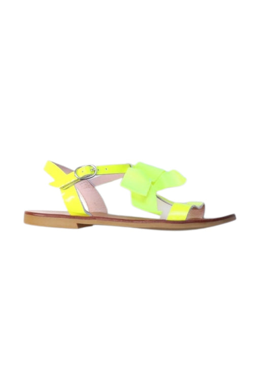 A Yellow Sandals from Jacadi in size 6T for girl. (Front View)