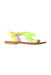 A Yellow Sandals from Jacadi in size 6T for girl. (Front View)