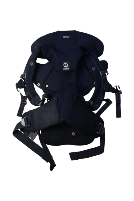 A Black Baby Carriers from Stokke in size O/S for neutral. (Front View)