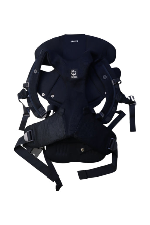 A Black Baby Carriers from Stokke in size O/S for neutral. (Front View)