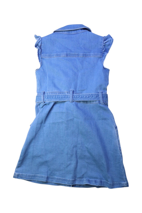 A Blue Sleeveless Dresses from Guess in size 6T for girl. (Back View)