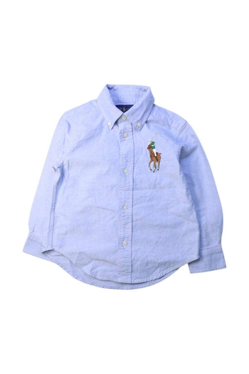 A Blue Long Sleeve Shirts from Ralph Lauren in size 3T for boy. (Front View)