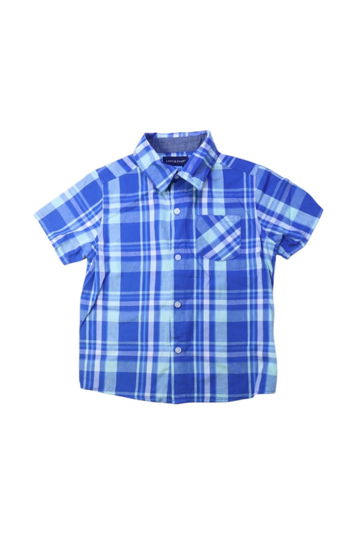 A Blue Short Sleeve Shirts from Andy & Evan in size 5T for boy. (Front View)