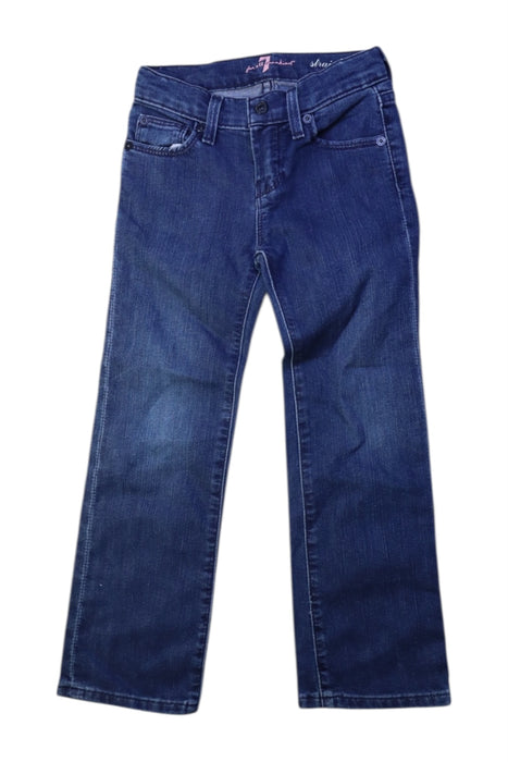 A Blue Jeans from 7 For All Mankind in size 4T for girl. (Front View)