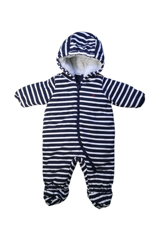 A Navy Snowsuits from Petit Bateau in size 6-12M for neutral. (Front View)