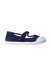 A Navy Flats from Jacadi in size 3T for girl. (Front View)