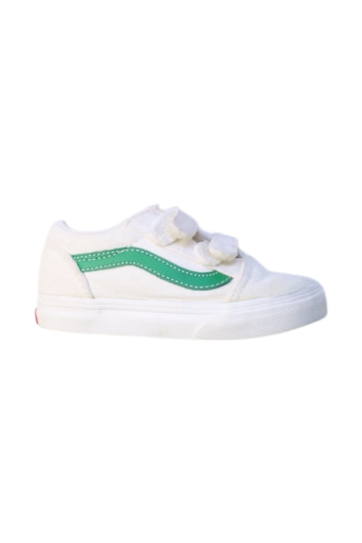 A White Sneakers from Vans in size 3T for neutral. (Front View)