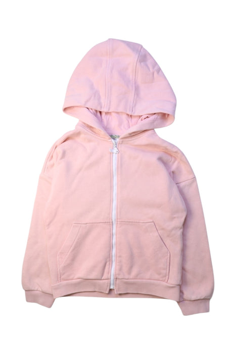 A Pink Zippered Sweatshirts from Kenzo in size 6T for girl. (Front View)