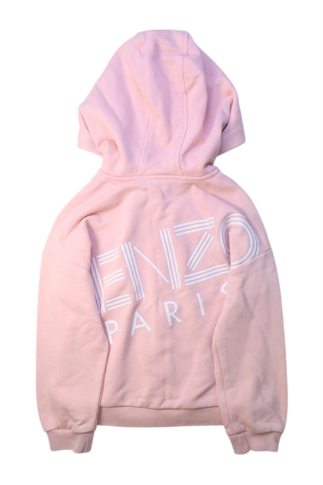 A Pink Zippered Sweatshirts from Kenzo in size 6T for girl. (Back View)