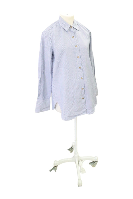 A Blue Long Sleeve Shirts from Hatch in size Maternity-XS for maternity. (Front View)
