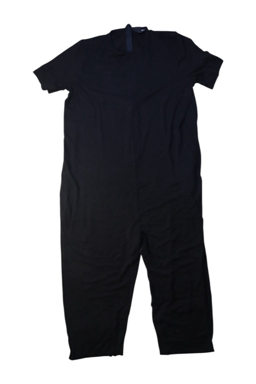 A Black Short Sleeve Jumpsuits from Hatch in size Maternity-XS for maternity. (Front View)