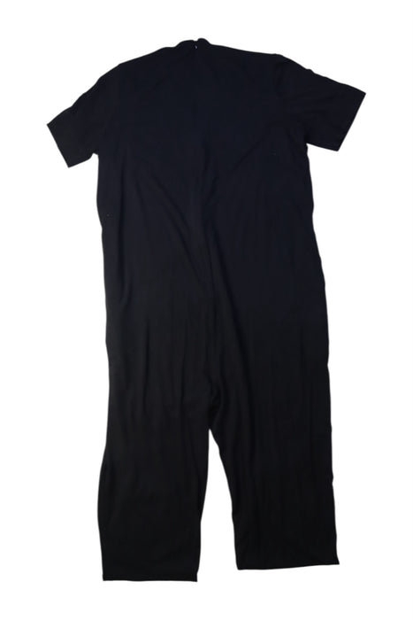 A Black Short Sleeve Jumpsuits from Hatch in size Maternity-XS for maternity. (Back View)